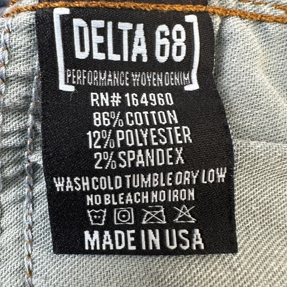 Origin Delta 68 Performance Woven Denim Jeans Blue Men's Size 38